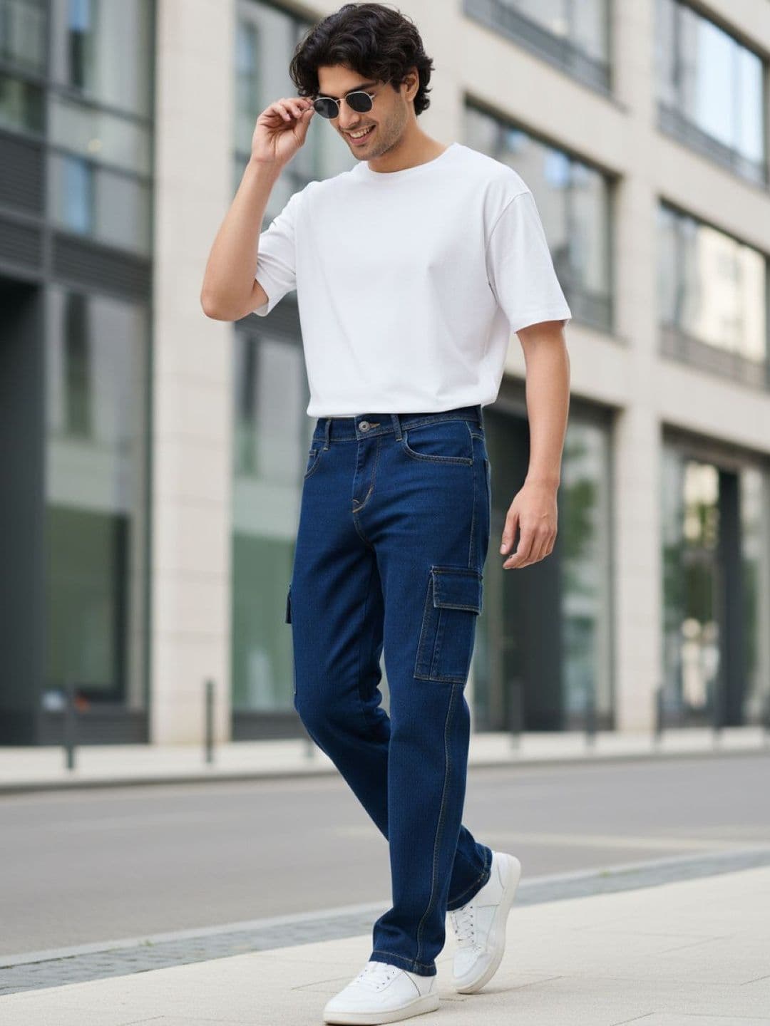 SZN Men Classic Relaxed Fit Mid-Rise Stretchable Jeans - view 1