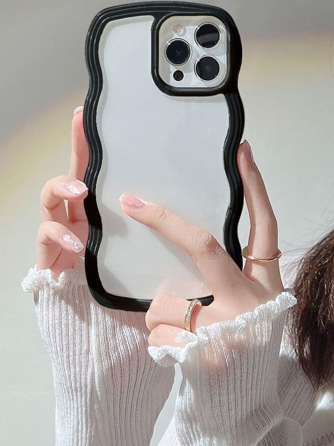 COVERLY Solid Printed iPhone 14 Back Case Mobile Accessories thumbnail 5