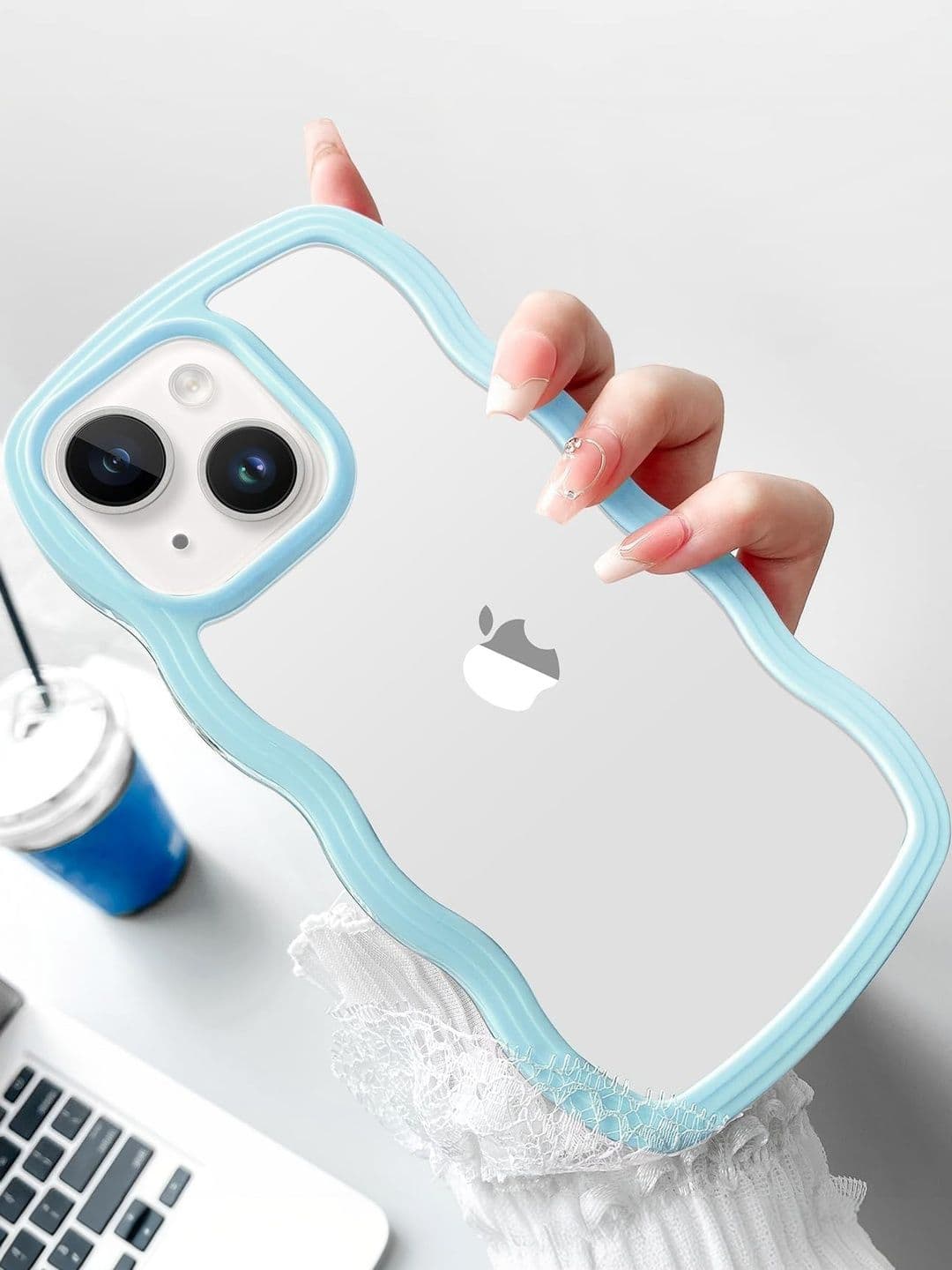 COVERLY Solid Printed iPhone 14 Back Case Mobile Accessories thumbnail 4
