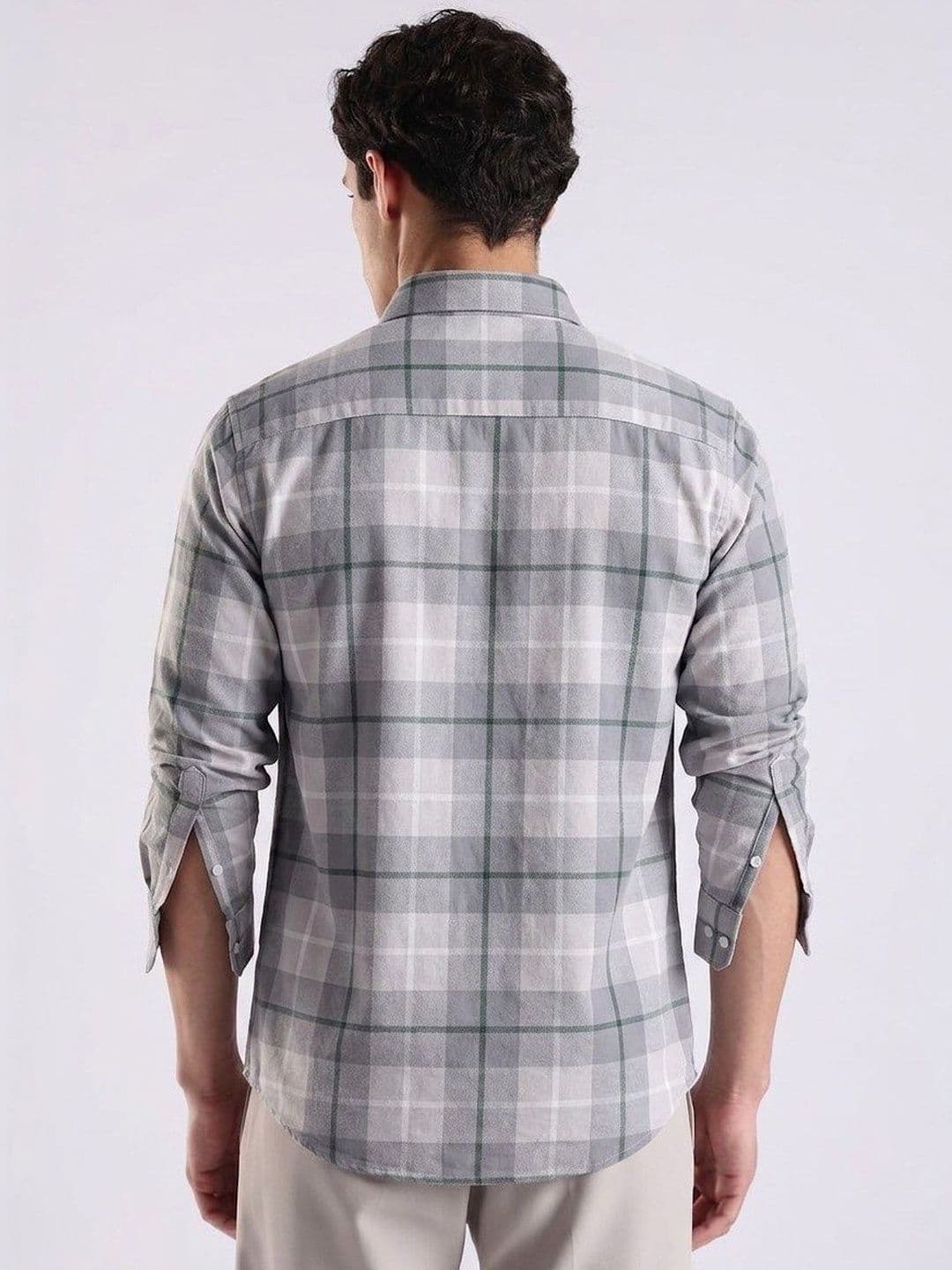 VELKYNOX Men Comfort Slim Fit Checked Casual Shirt thumbnail 5