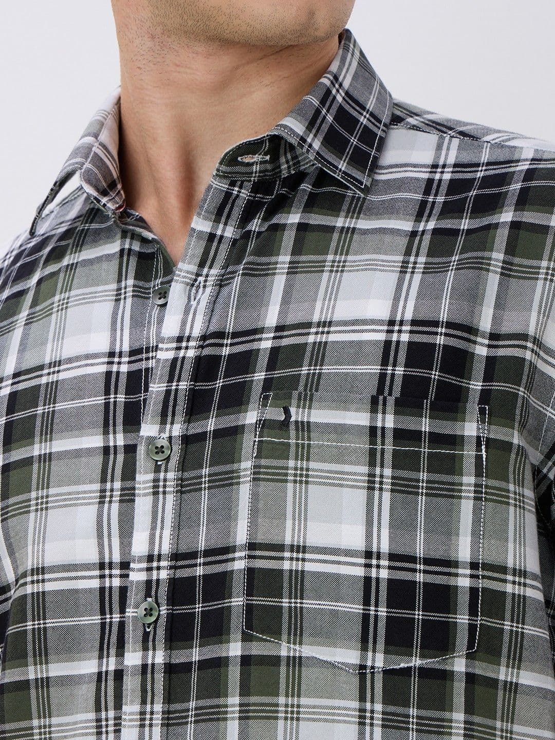 WERT Men Comfort Slim Fit Tartan Checks Checked Casual Shirt thumbnail 6