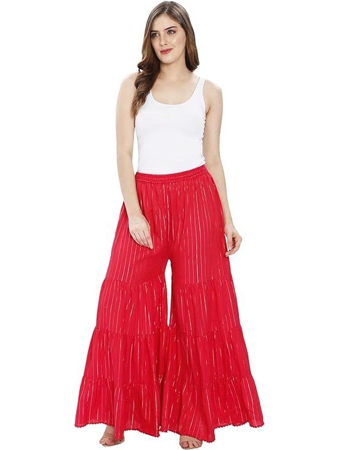 TNQ Women Printed Flared Ethnic Palazzos thumbnail 2