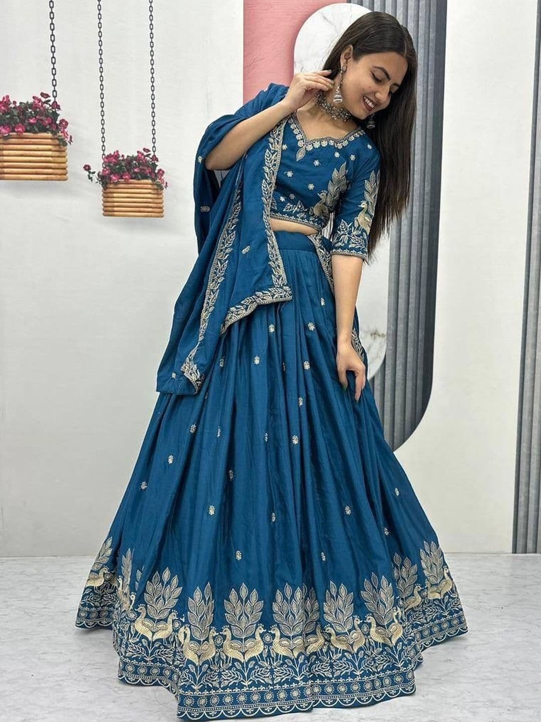all about you Embroidered Ready to Wear Lehenga & Blouse With Dupatta thumbnail 4