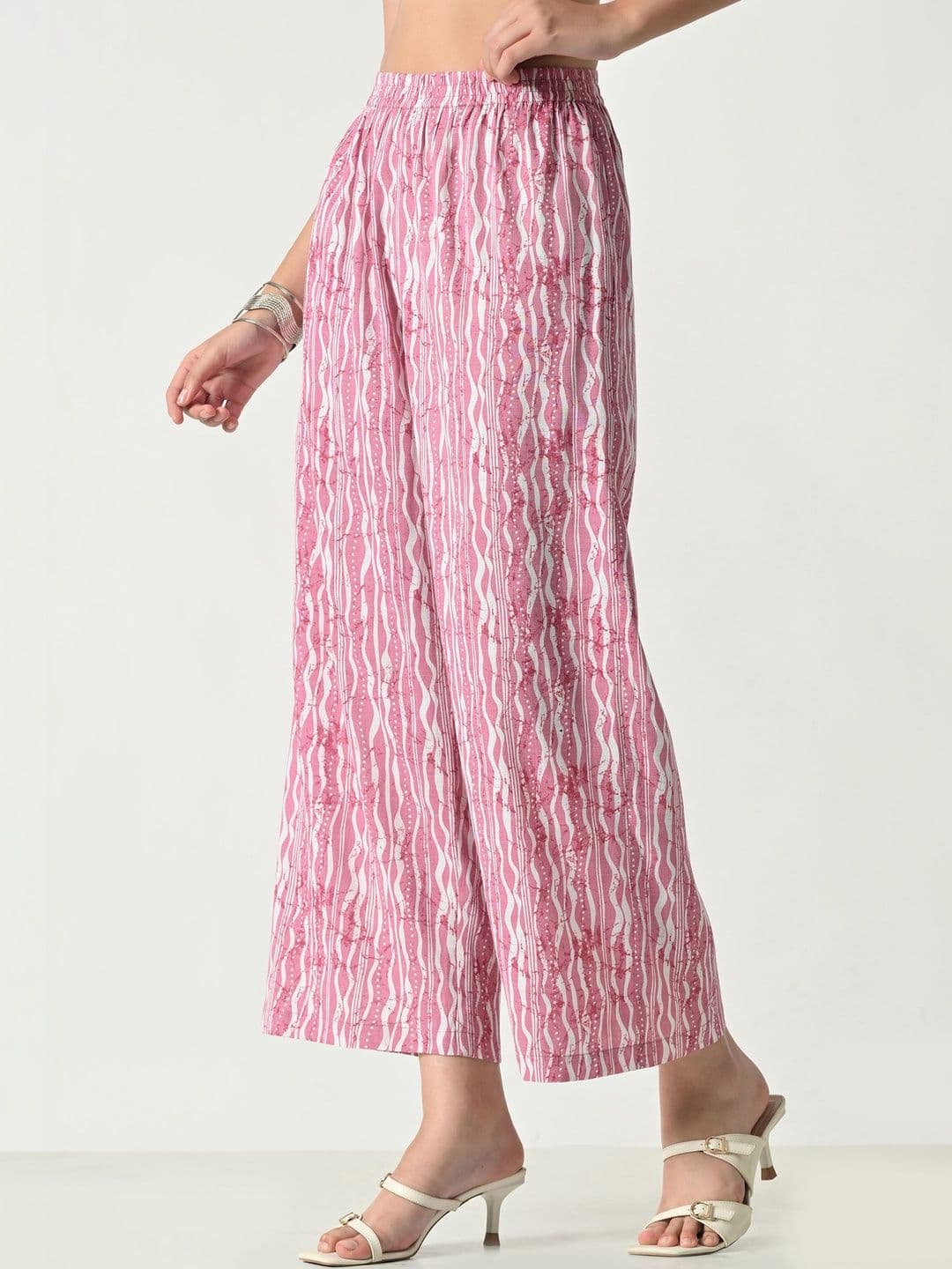 BAESD Women Printed Flared Ethnic Palazzos thumbnail 3