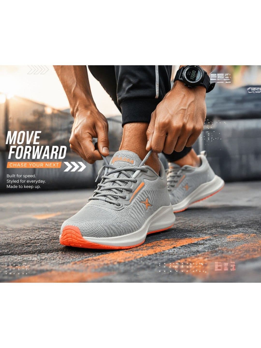 KRAASA Men Mesh Running Non-Marking Shoes - view 1