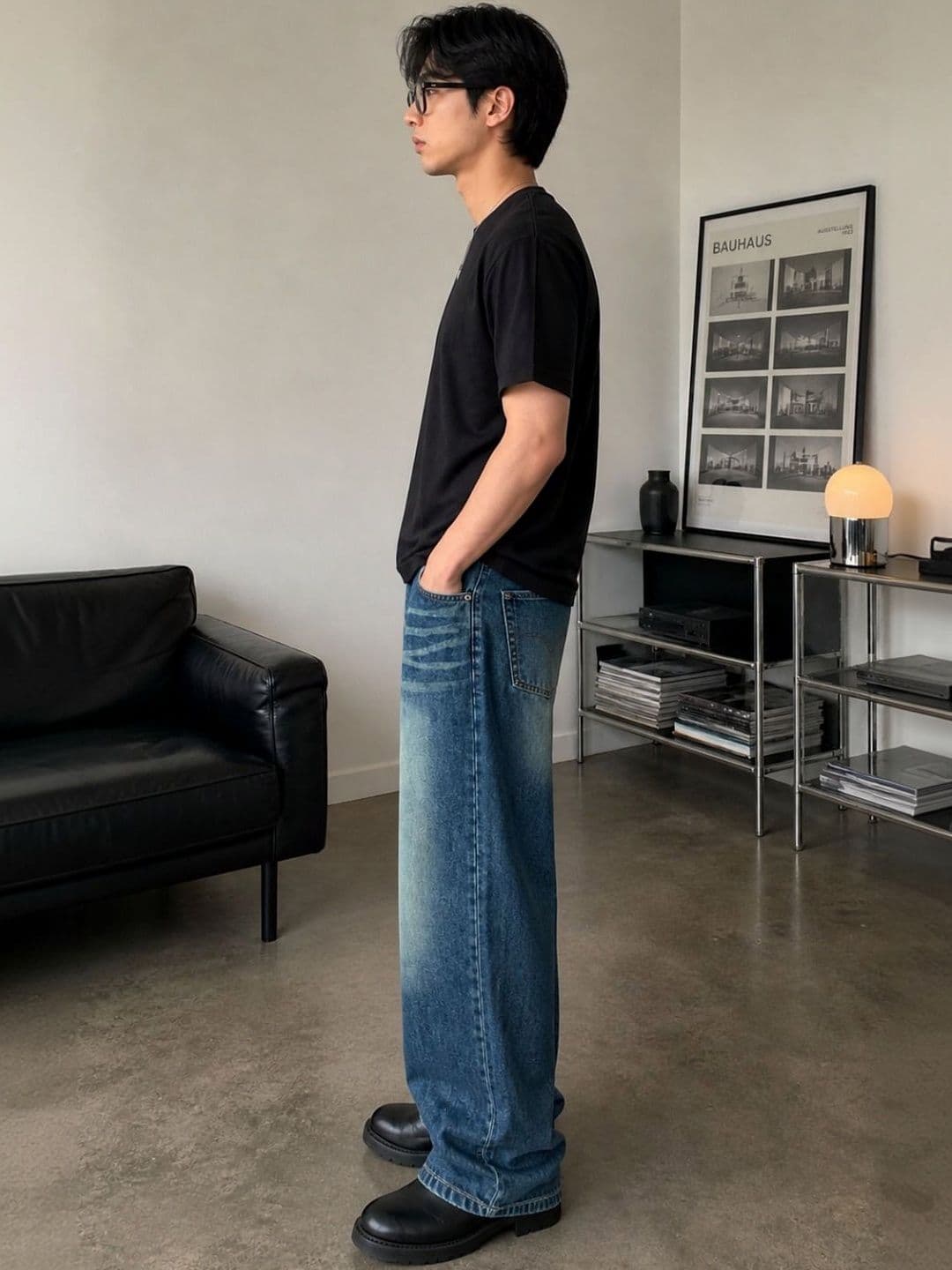 Line out line Men Mid-Rise Light Fade Jeans thumbnail 3