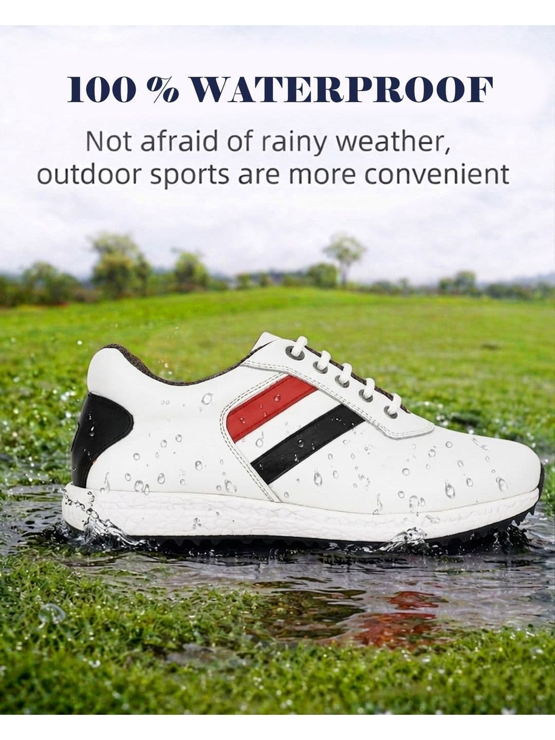 HITCARO Men Leather Golf Non-Marking Shoes thumbnail 4