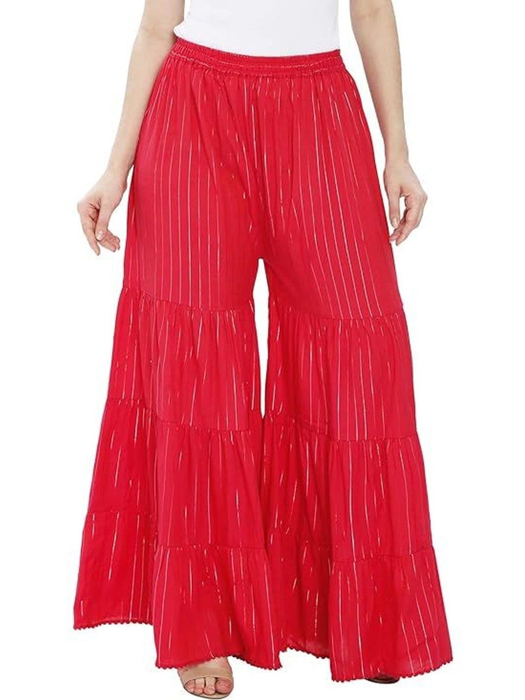 TNQ Women Printed Flared Ethnic Palazzos - view 1