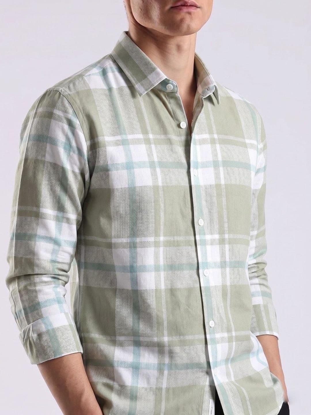 VELKYNOX Men Comfort Slim Fit Checked Casual Shirt thumbnail 2
