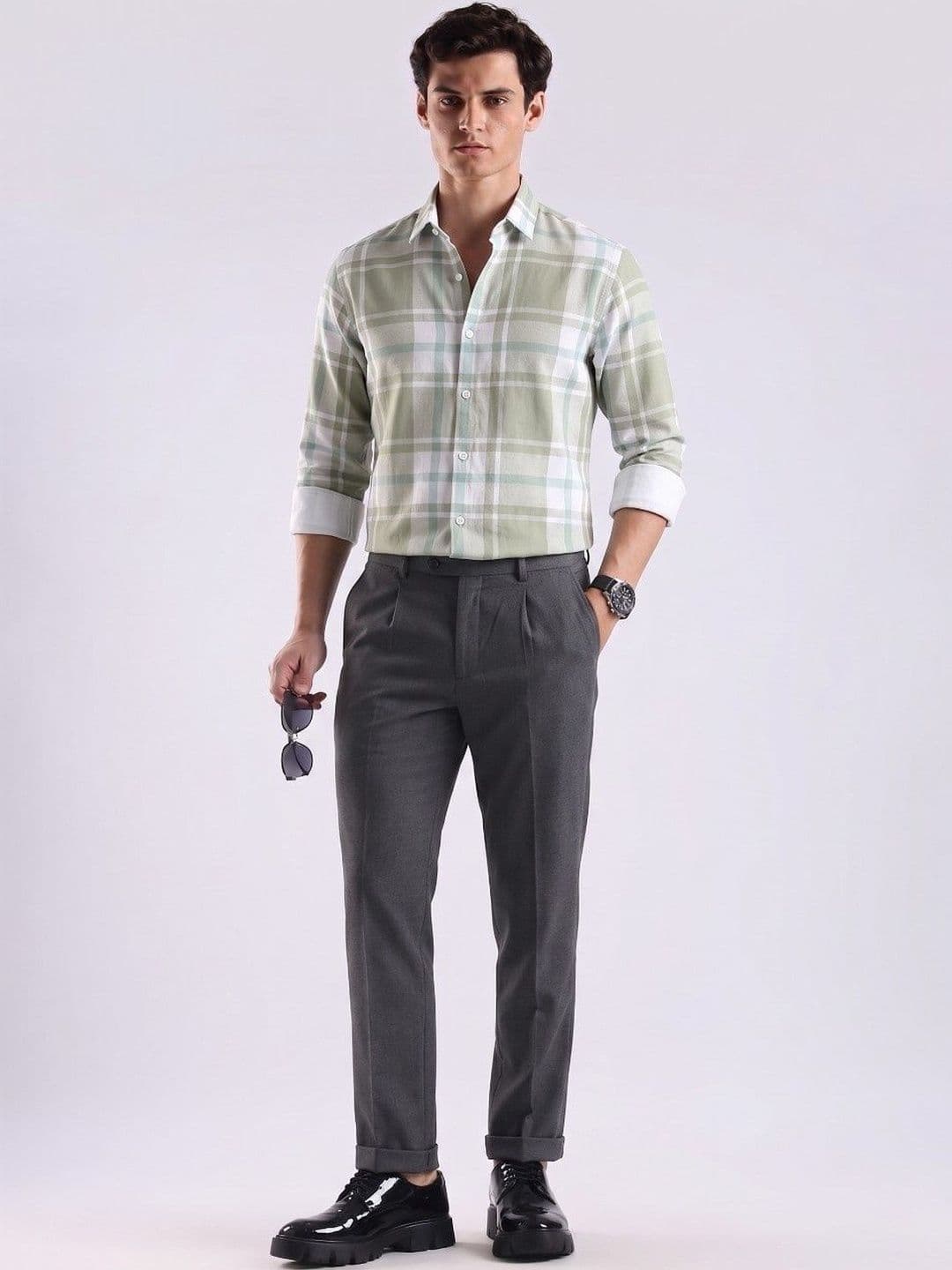 VELKYNOX Men Comfort Slim Fit Checked Casual Shirt thumbnail 7