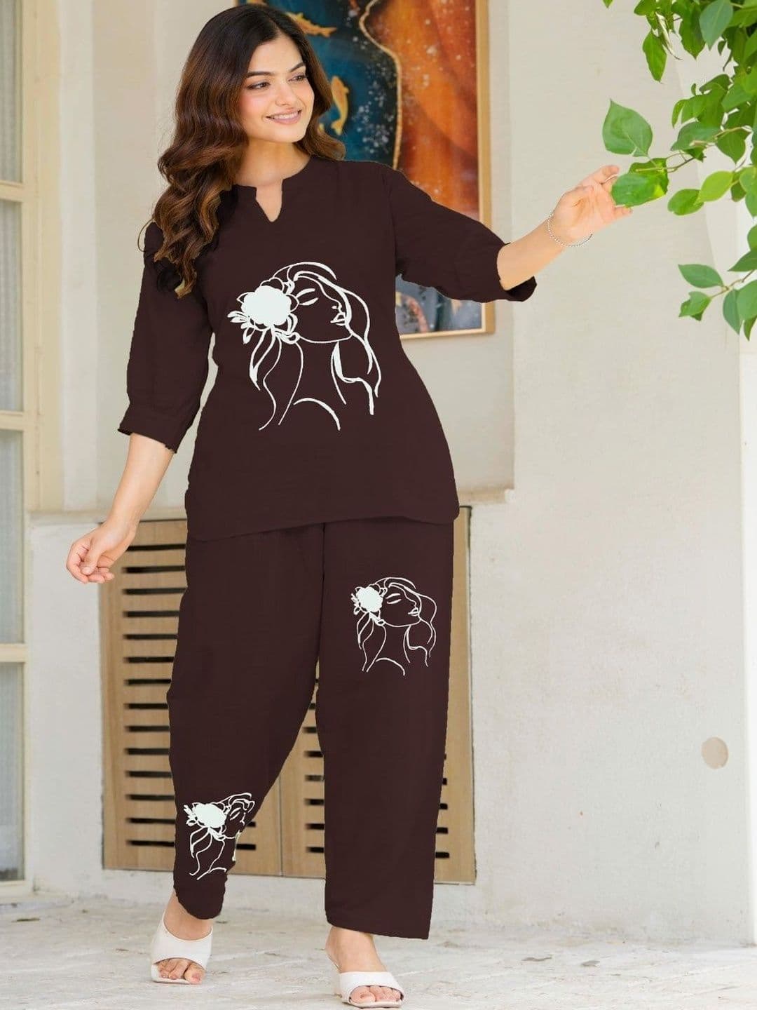 Naida Printed Top with Trousers thumbnail 4