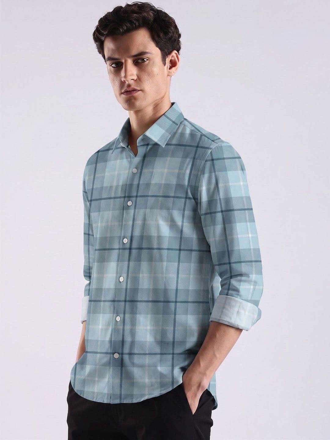 VELKYNOX Men Comfort Slim Fit Checked Casual Shirt thumbnail 5