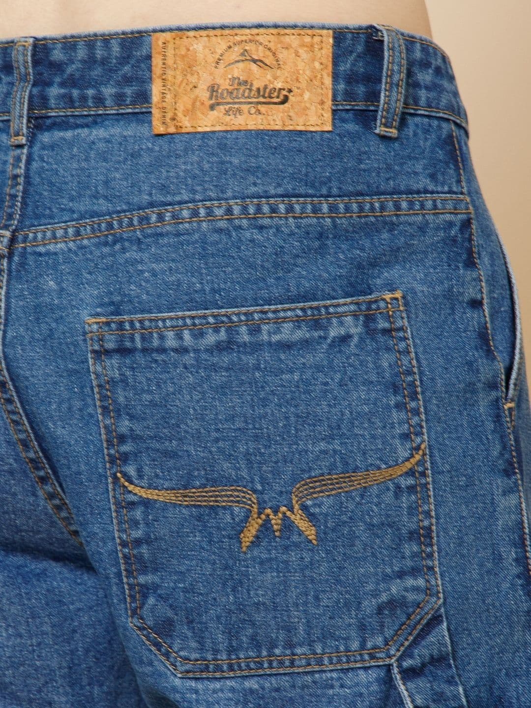 The Roadster Lifestyle Co Men Mid-Rise Straight Fit Jeans thumbnail 3
