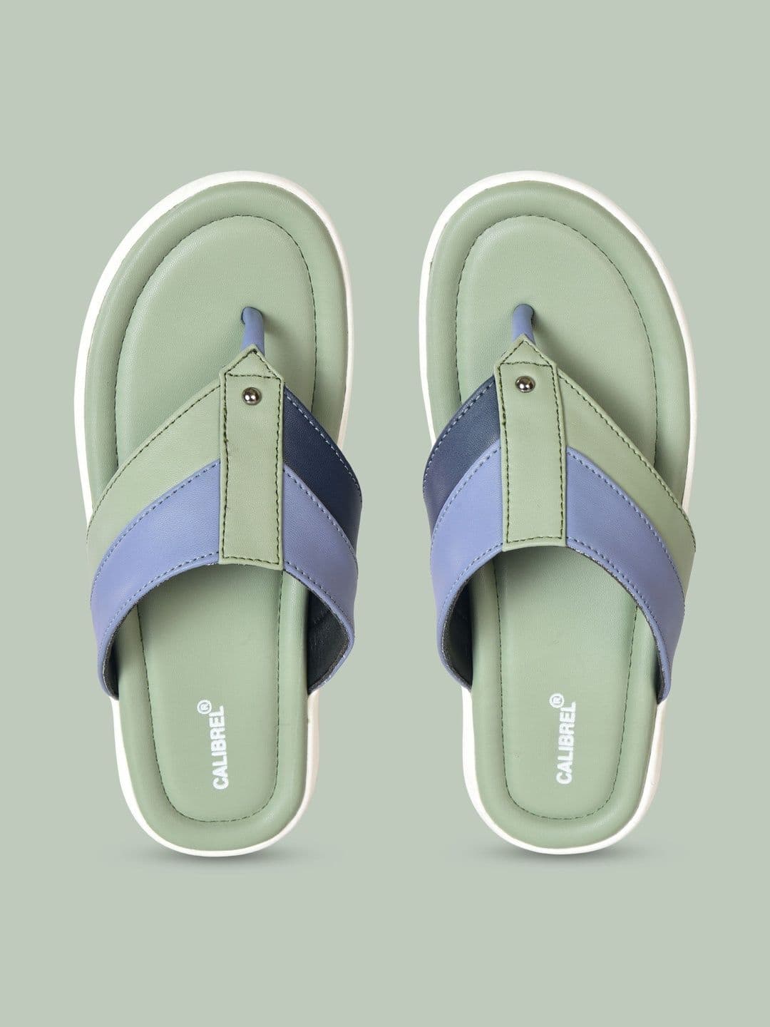 CALIBREL Men Colourblocked Thong Flip-Flops thumbnail 3