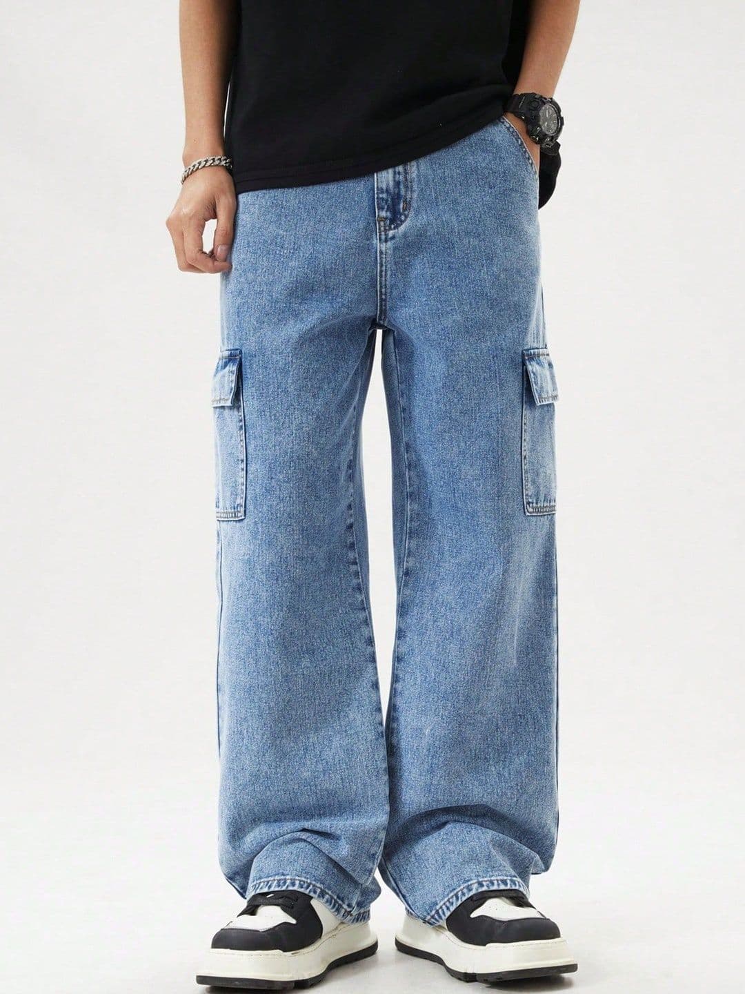 R.Code by The Roadster Life Co. Men Regular Fit High-Rise Light Fade Jeans thumbnail 7