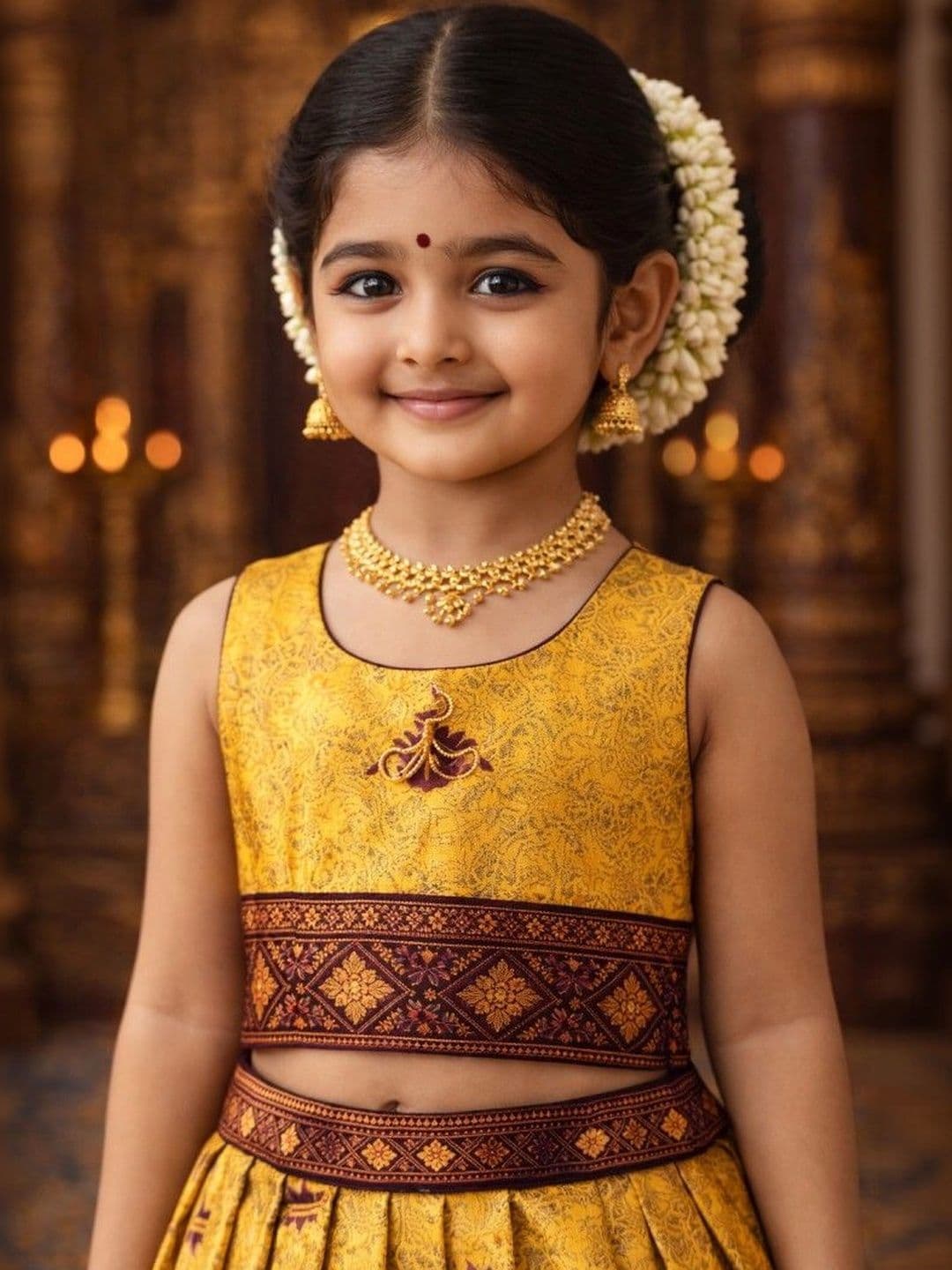 Xepon Girls Embellished Ready to Wear Lehenga & thumbnail 2