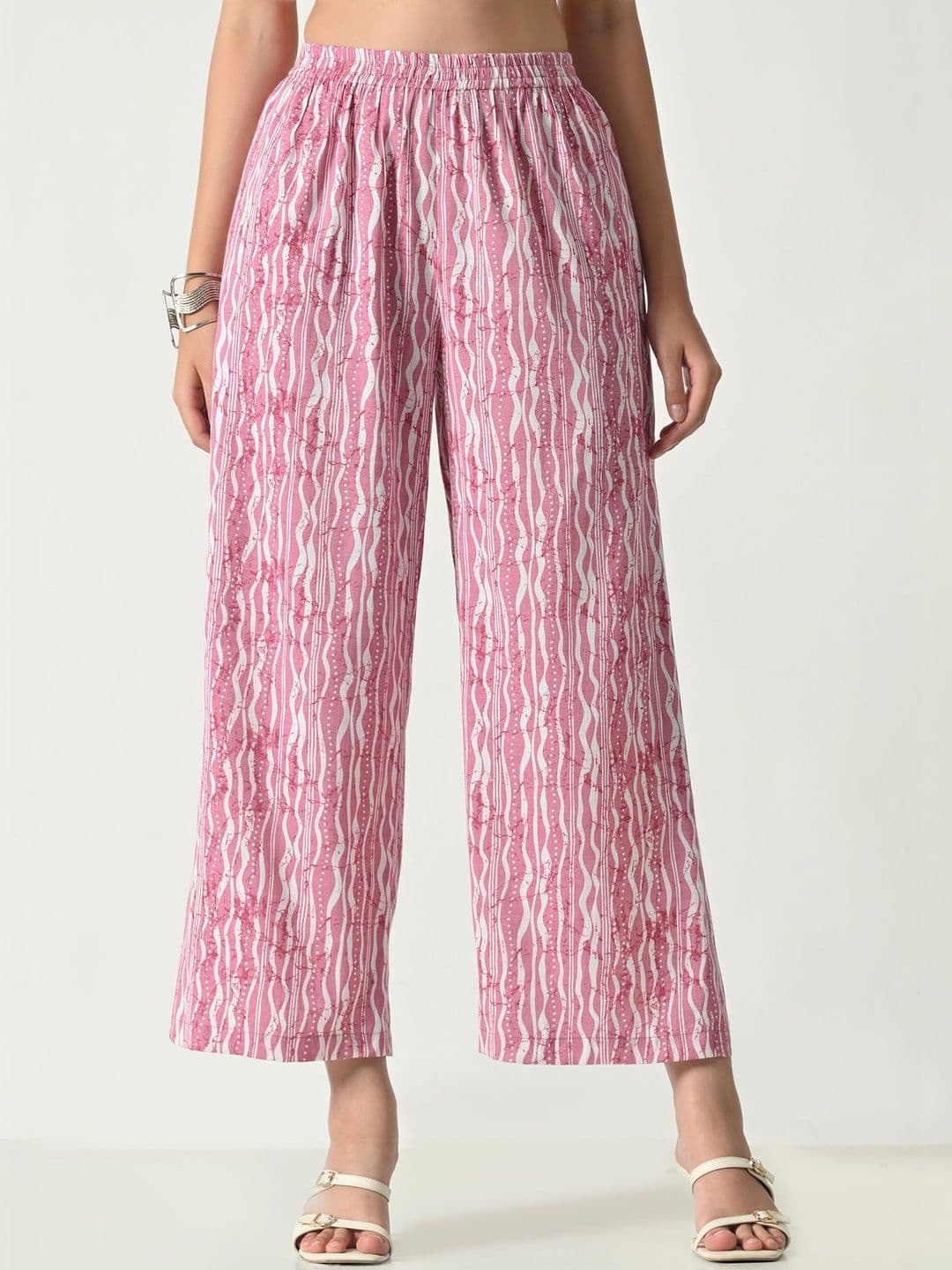 BAESD Women Printed Flared Ethnic Palazzos - view 1