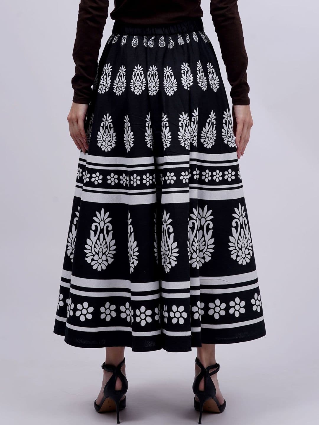 Cot'N Soft Women Pure Cotton Paisley Midi Flared Skirt thumbnail 5