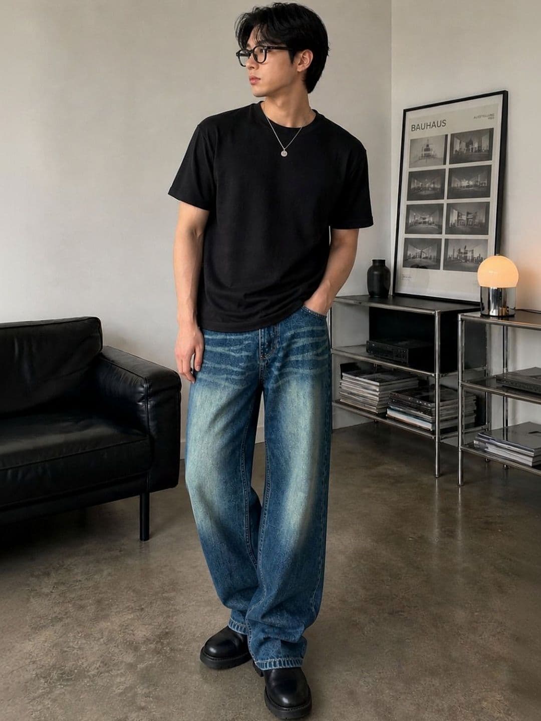 Line out line Men Mid-Rise Light Fade Jeans thumbnail 4