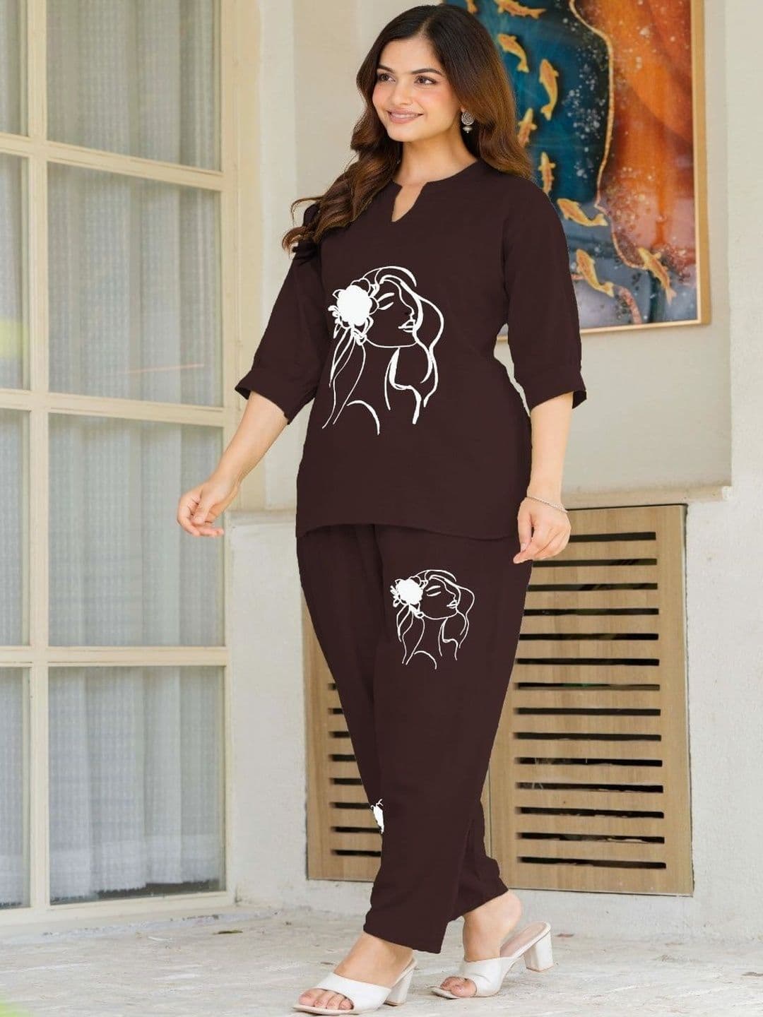 Naida Printed Top with Trousers thumbnail 6