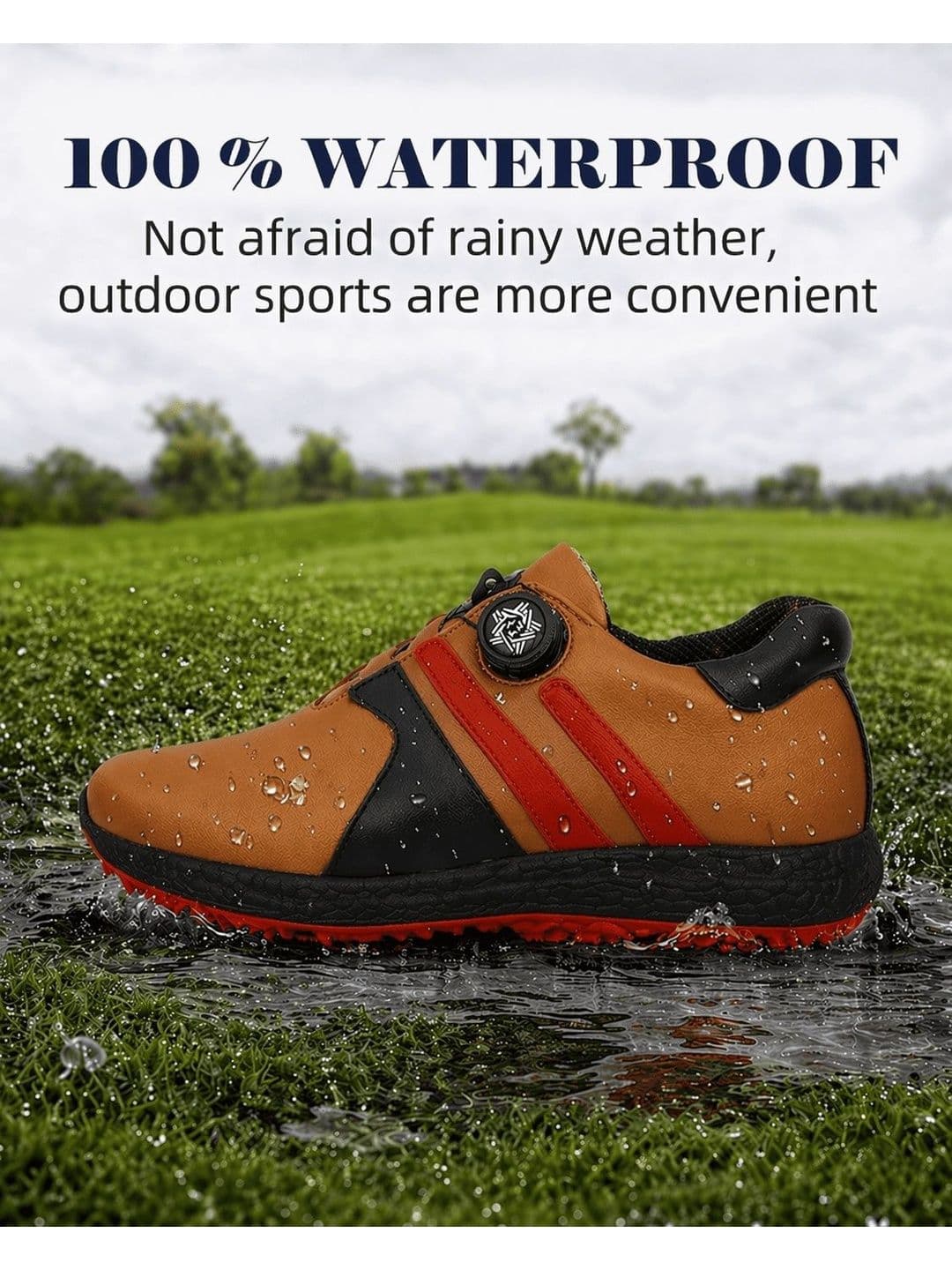 HITCARO Men Leather Golf Shoes thumbnail 2