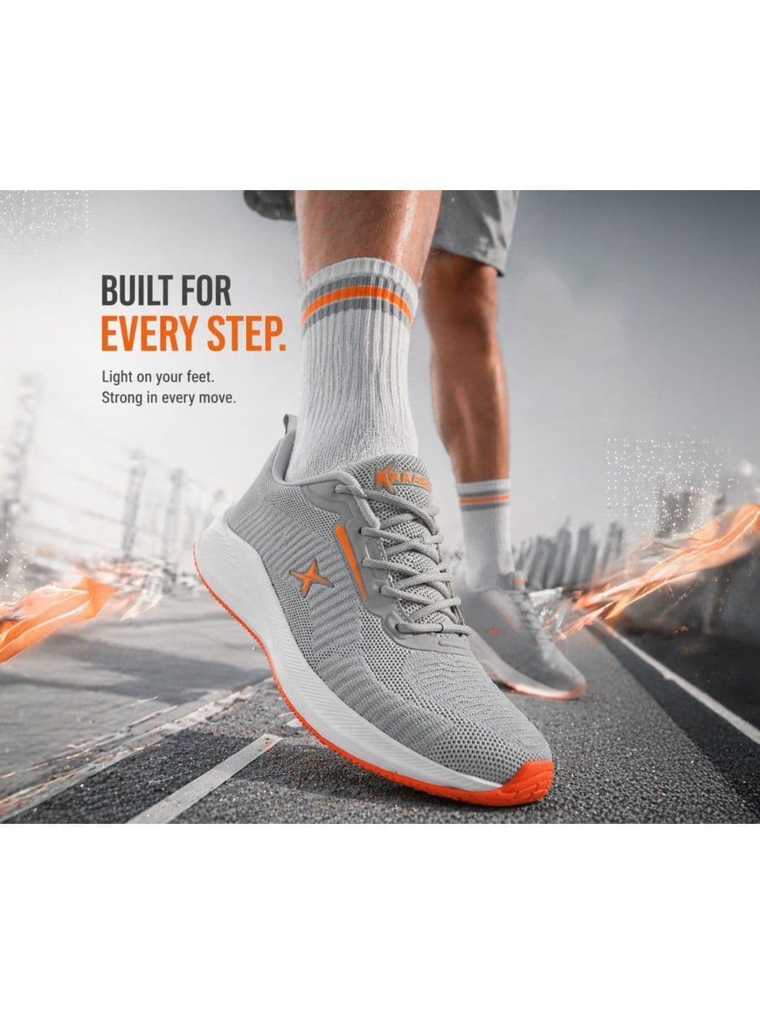 KRAASA Men Mesh Running Non-Marking Shoes thumbnail 7