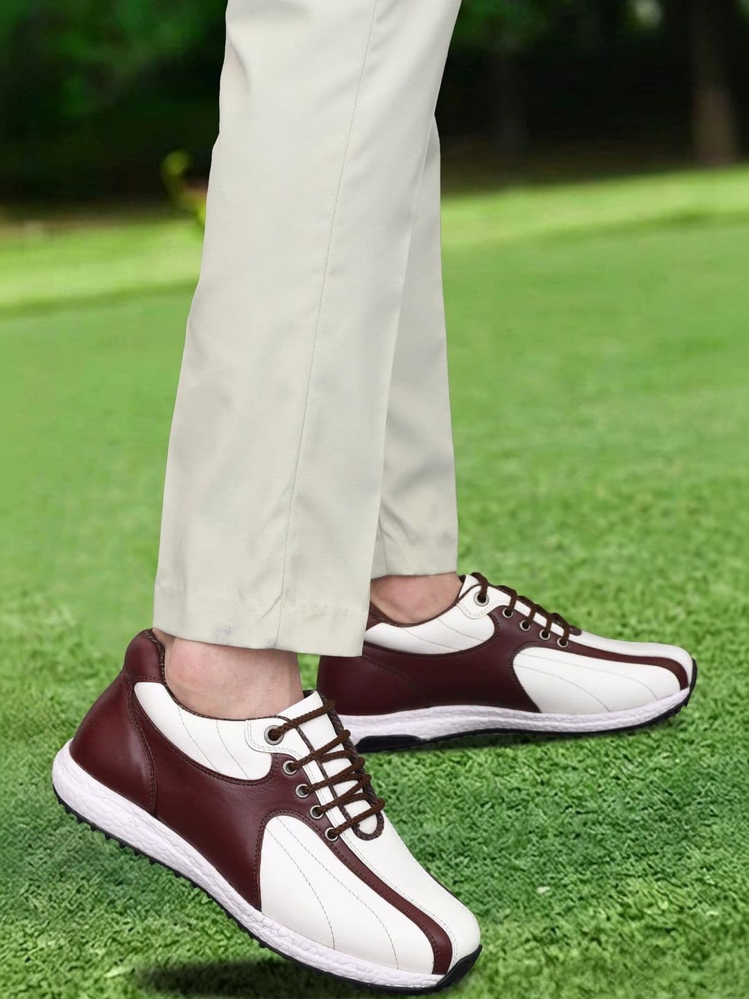HITCARO Men Leather Golf Shoes thumbnail 4