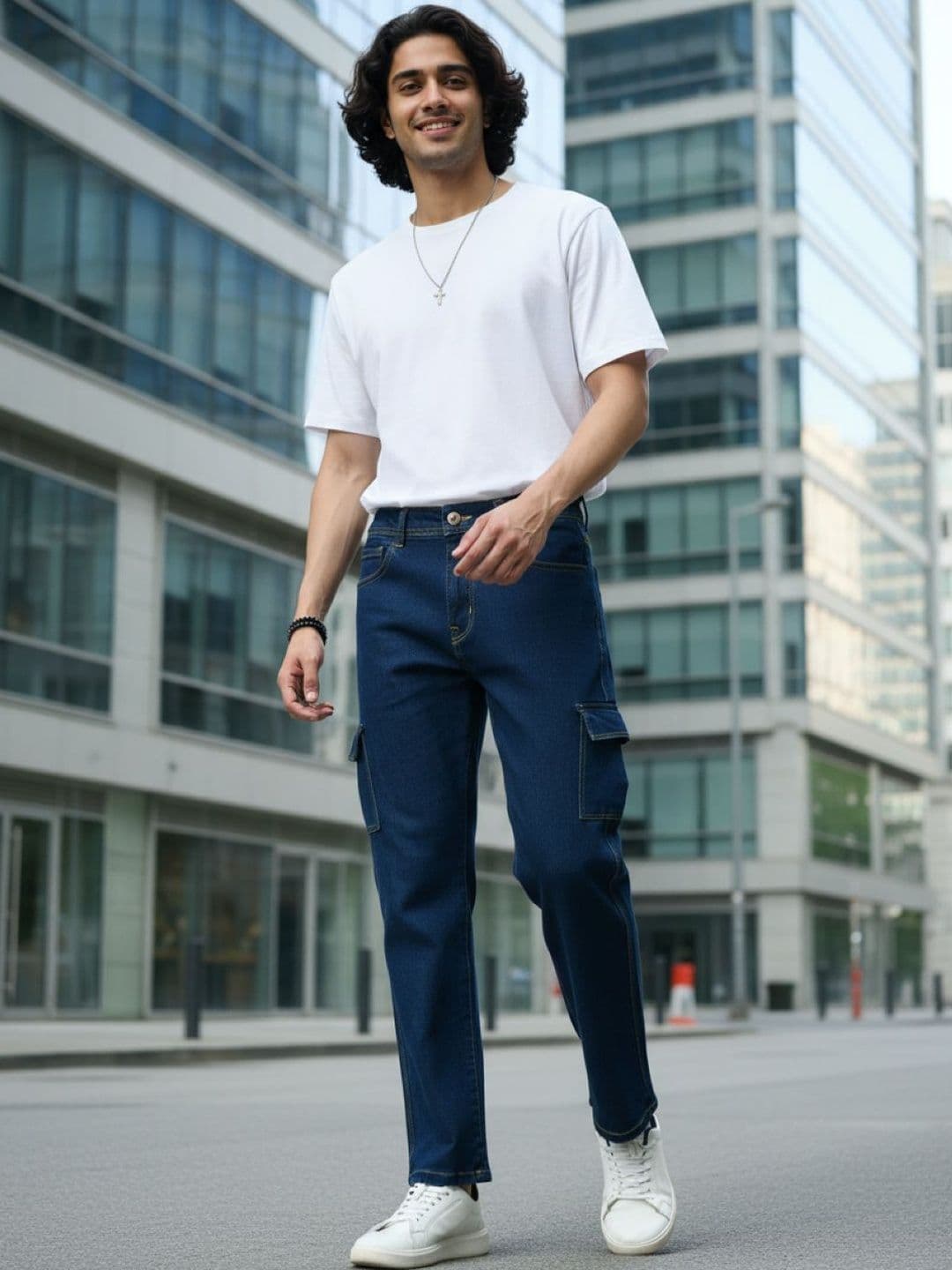 SZN Men Classic Straight Fit Mid-Rise Stretchable Jeans - view 1