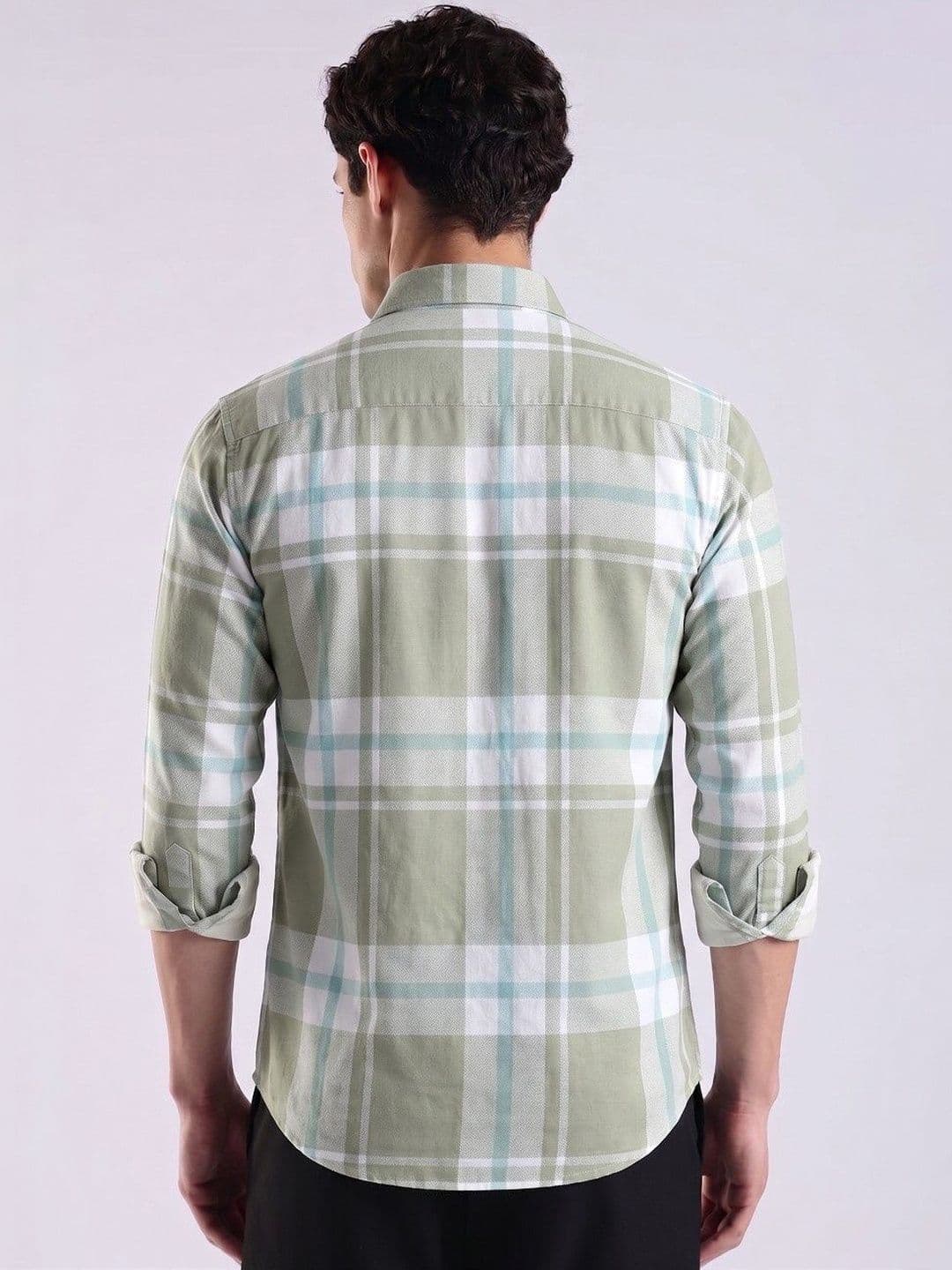 VELKYNOX Men Comfort Slim Fit Checked Casual Shirt thumbnail 4