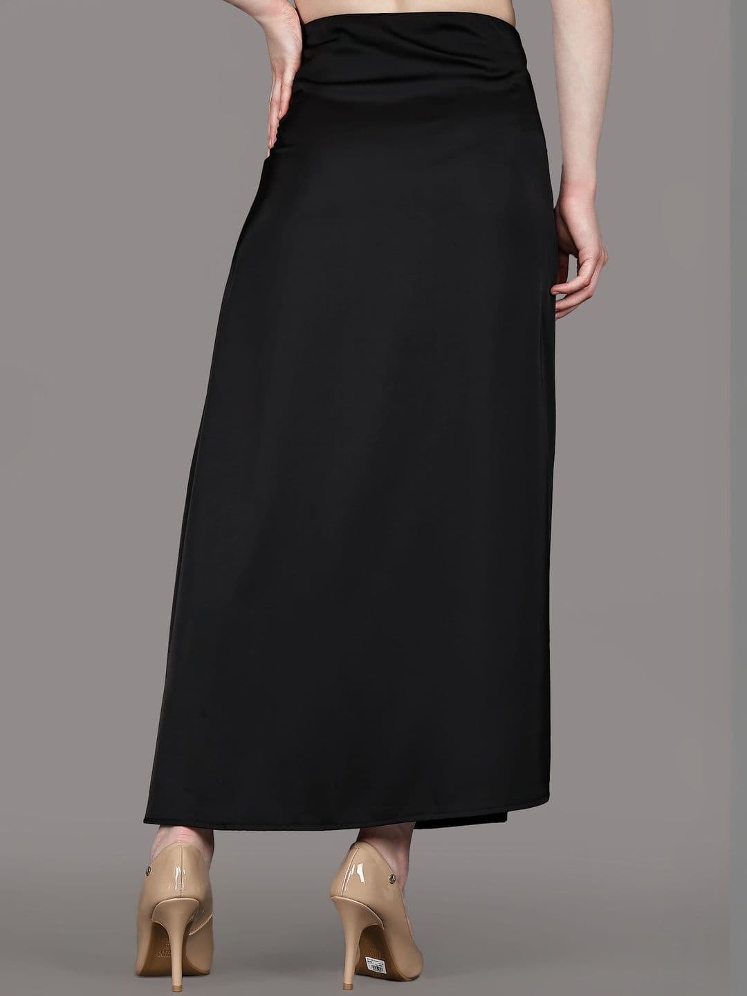 Aadvi Fashion Women Satin Midi A-Line Skirt thumbnail 3