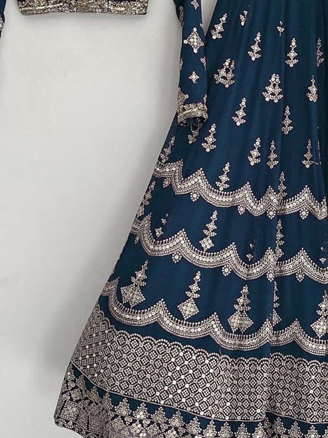 all about you Embellished Sequinned Semi-Stitched Lehenga & Blouse With Dupatta thumbnail 2