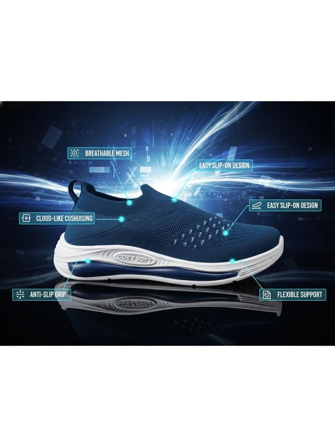 WILD LEOPARD Women Mesh Walking Non-Marking Shoes thumbnail 2