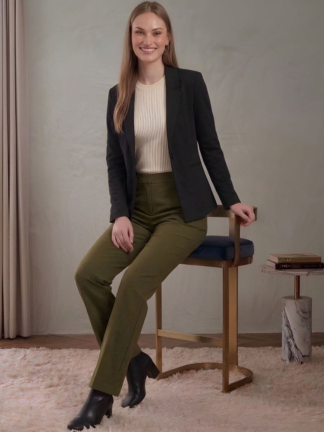 The Roadster Lifestyle Co Notched Lapel Single-Breasted Casual Blazers thumbnail 6
