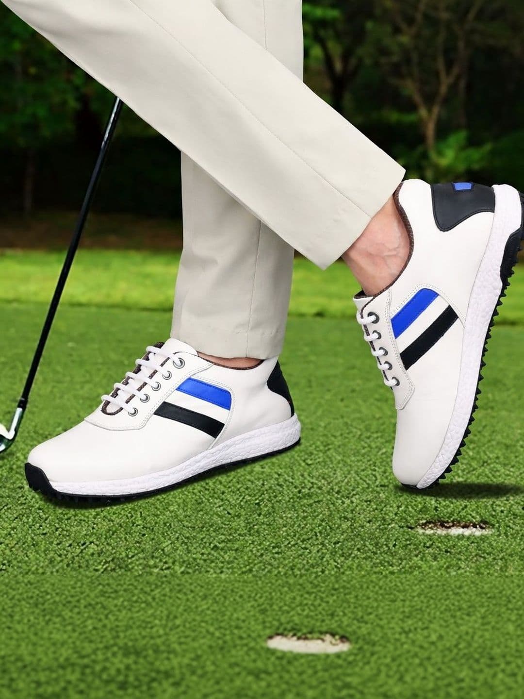 HITCARO Men Leather Golf Shoes thumbnail 2