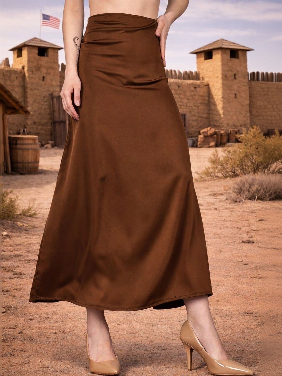Aadvi Fashion Women Korean Midi A-Line Skirt - view 1