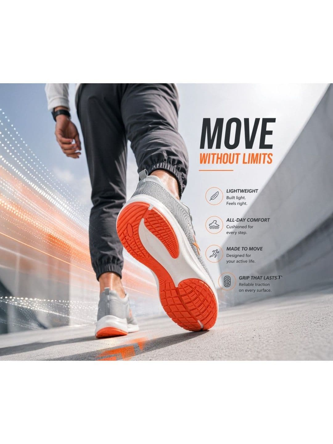 KRAASA Men Mesh Running Non-Marking Shoes thumbnail 5