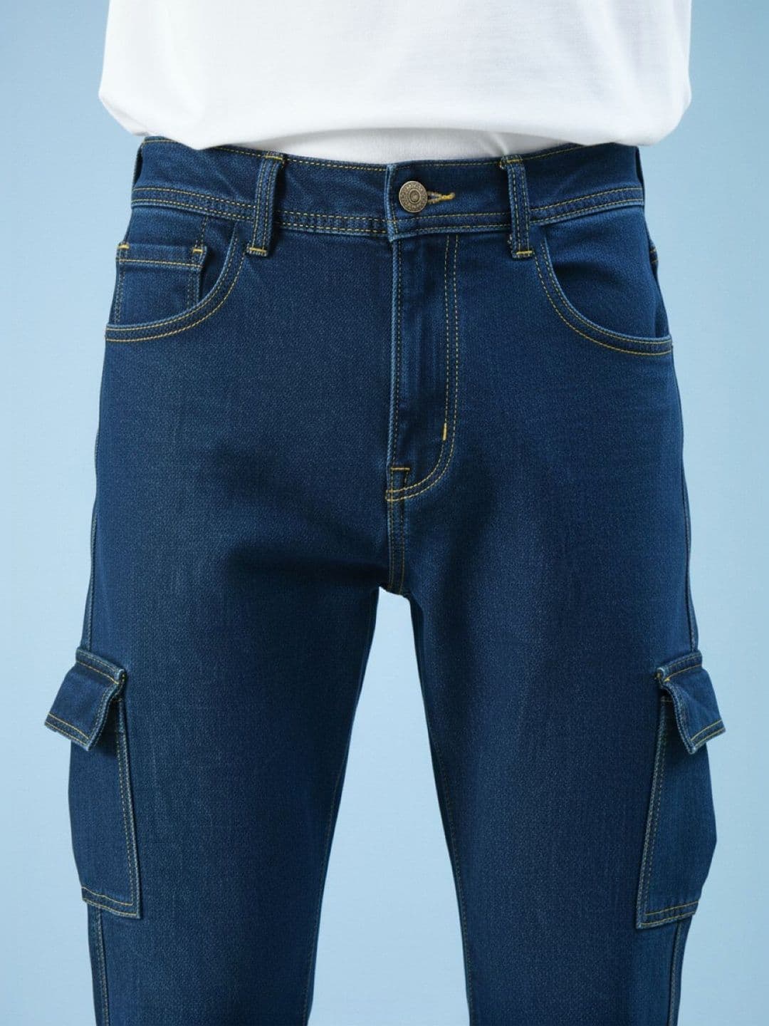 SZN Men Classic Straight Fit Mid-Rise Stretchable Jeans thumbnail 4