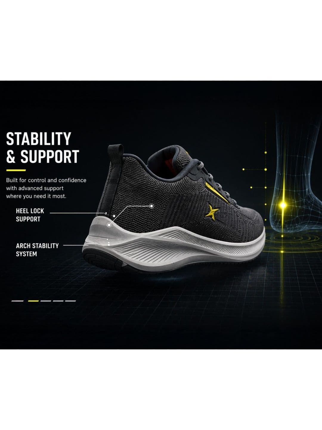 KRAASA Men Mesh Running Non-Marking Shoes thumbnail 5