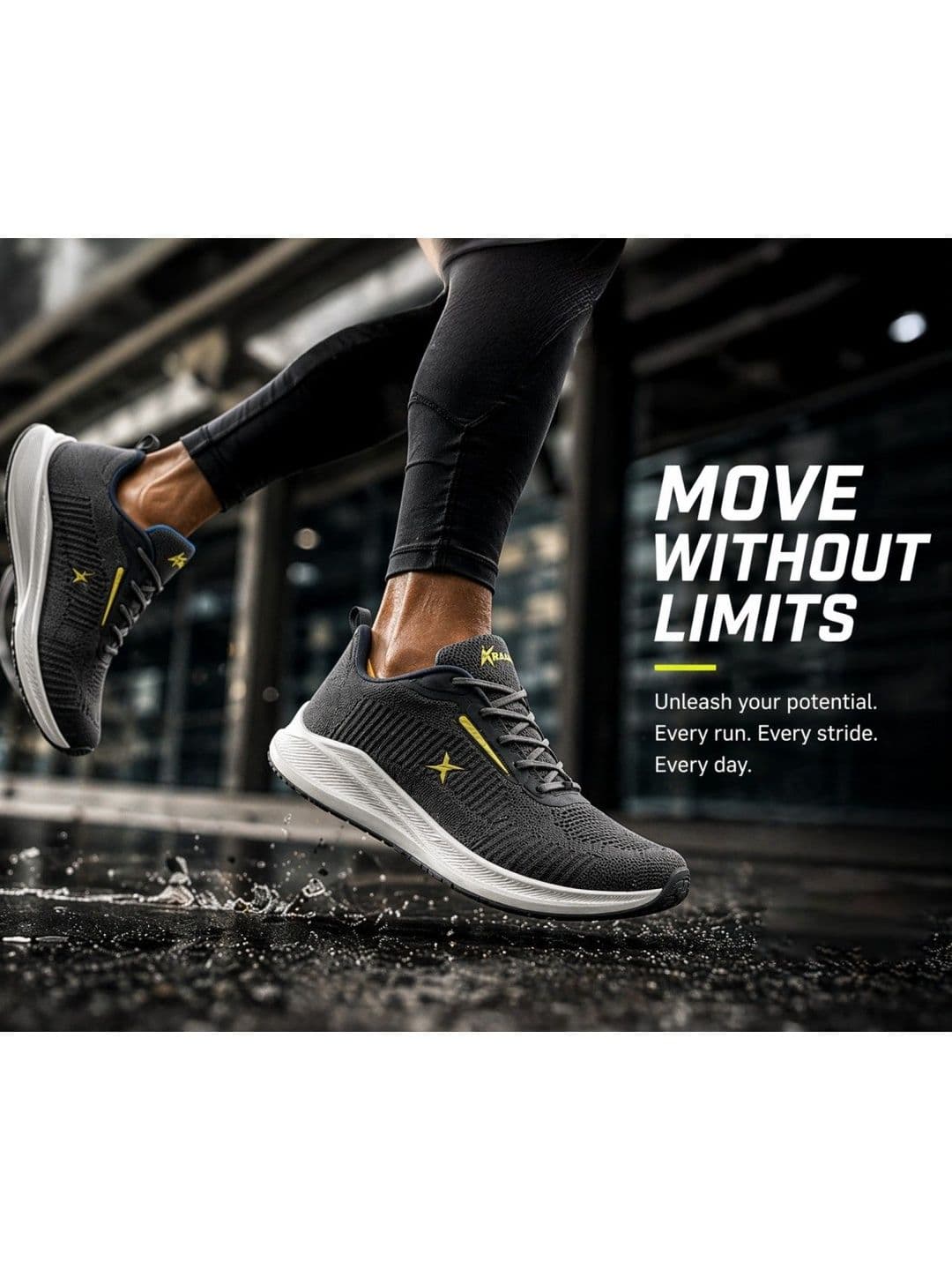 KRAASA Men Mesh Running Non-Marking Shoes - view 1