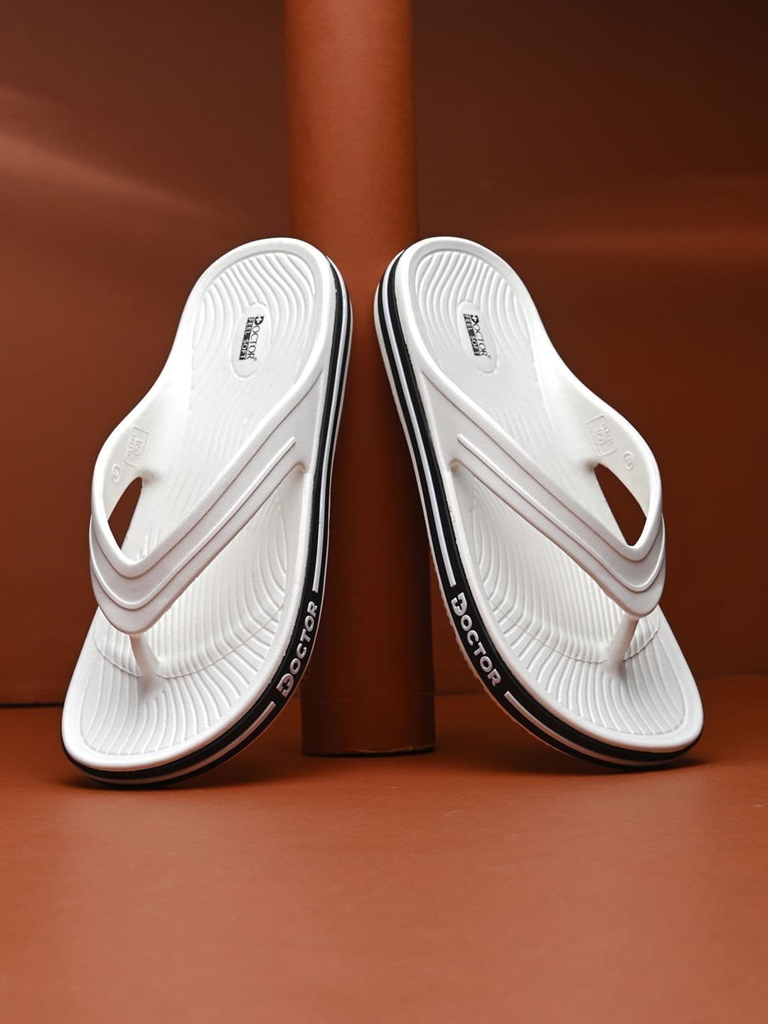 DOCTOR FEEL SOFT Men Striped Thong Flip-Flops thumbnail 6