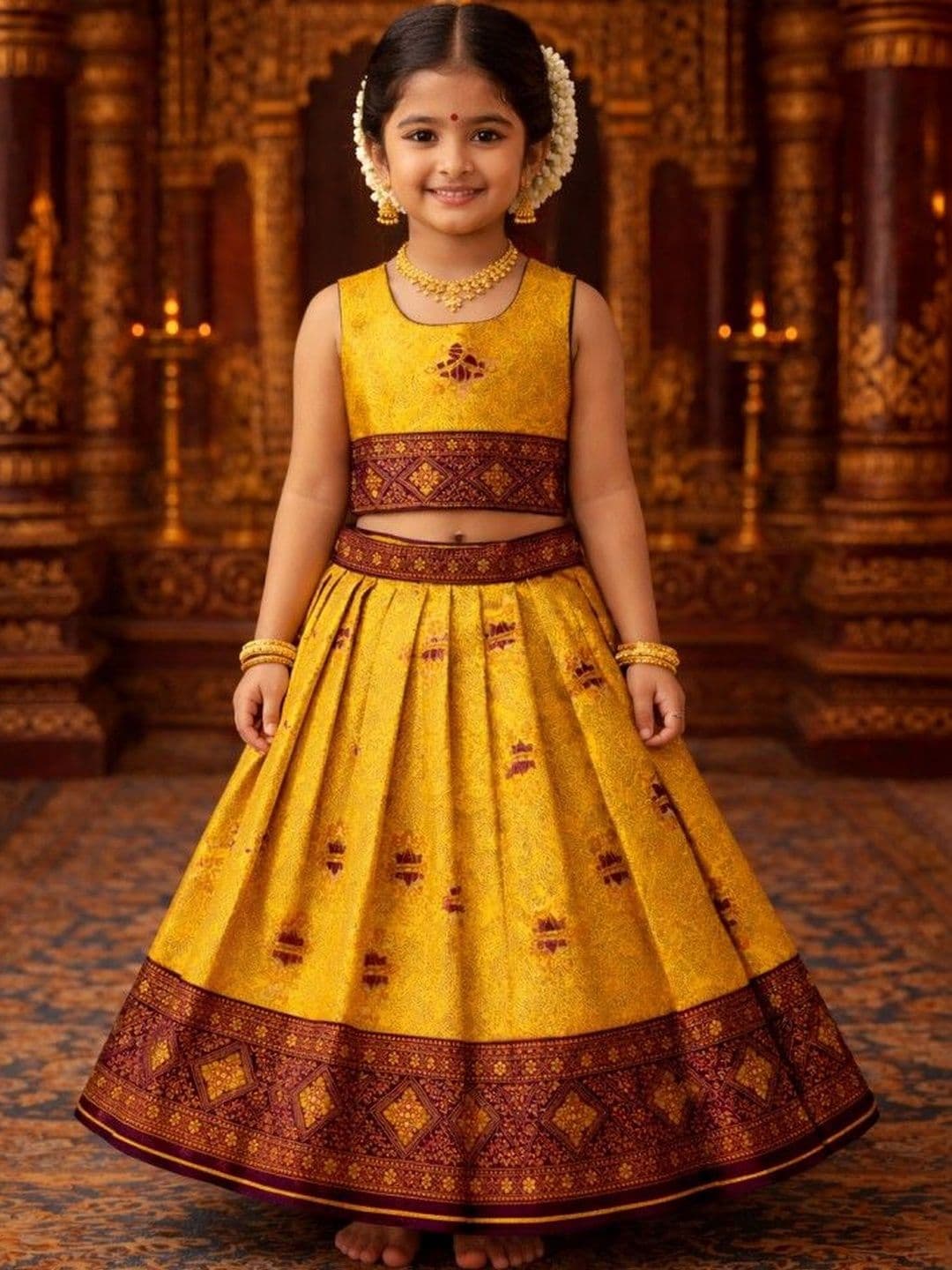 Xepon Girls Embellished Ready to Wear Lehenga & - view 1