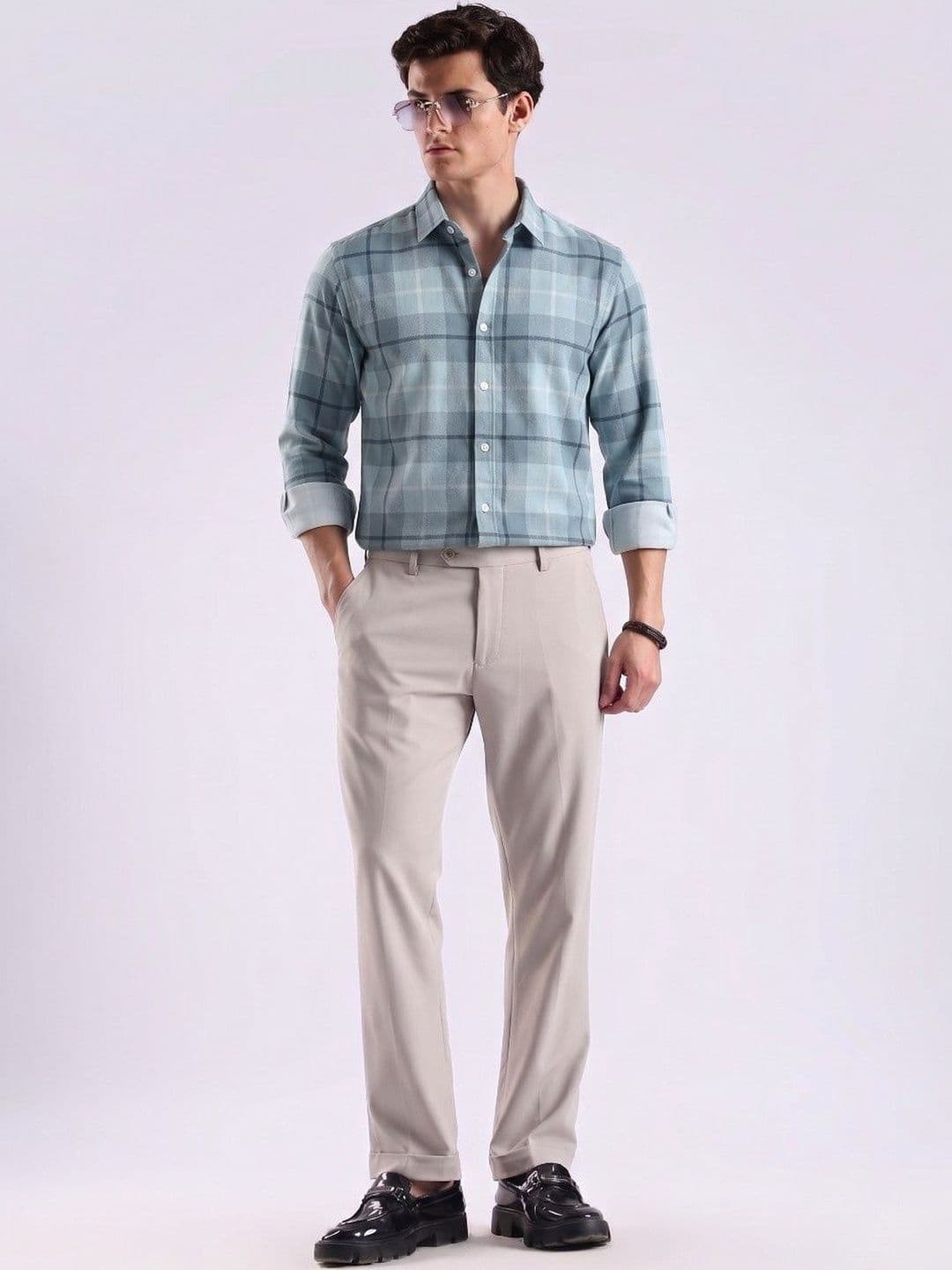 VELKYNOX Men Comfort Slim Fit Checked Casual Shirt thumbnail 6