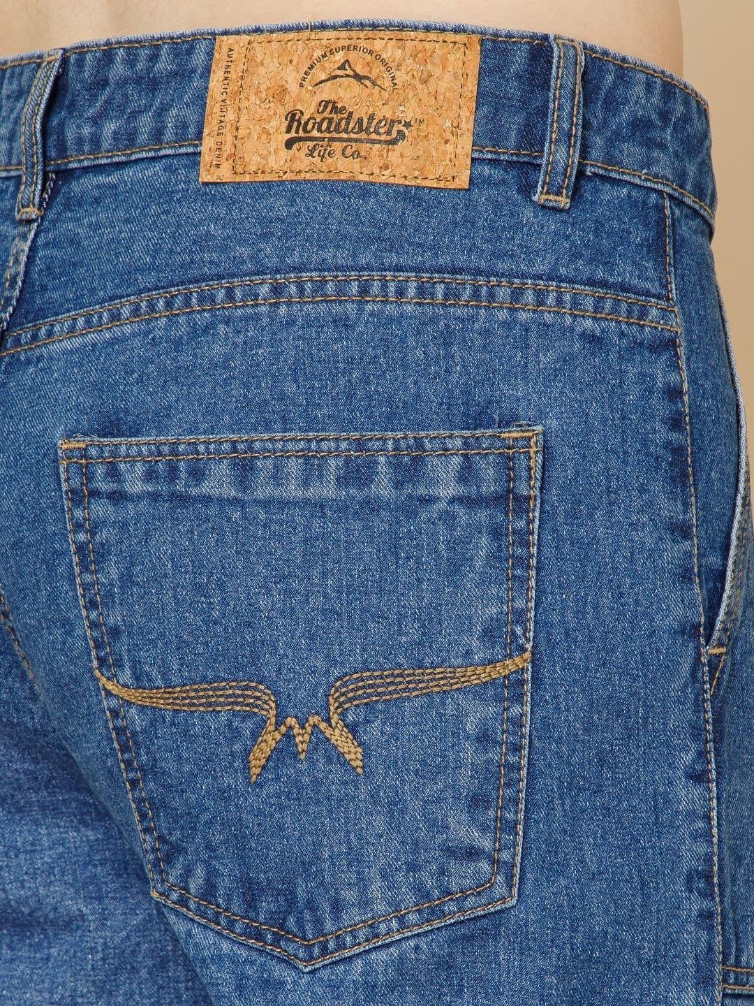 The Roadster Lifestyle Co Men Mid-Rise Straight Fit Jeans thumbnail 4