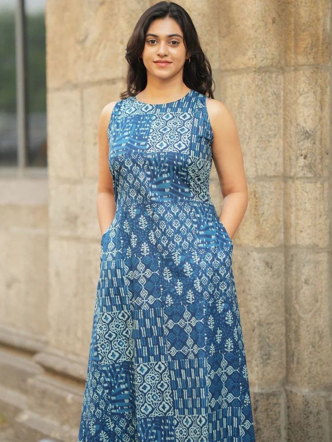 HERE&NOW Women Ethnic Motifs Printed Regular Pure Cotton Kurta with Palazzos thumbnail 2
