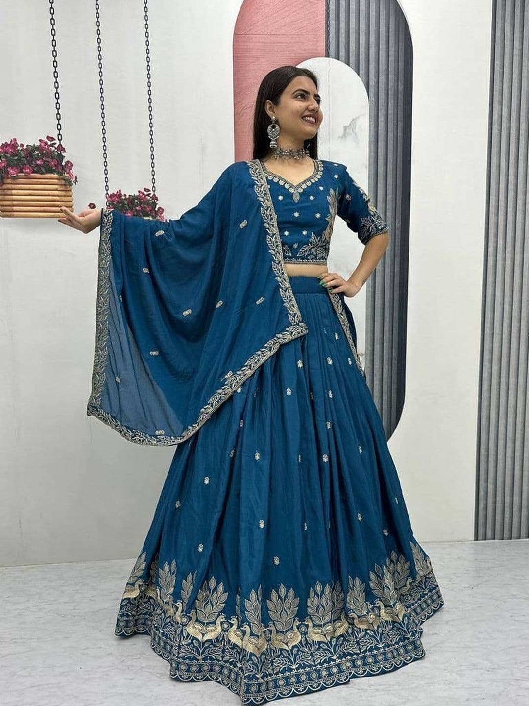 all about you Embroidered Ready to Wear Lehenga & Blouse With Dupatta thumbnail 5