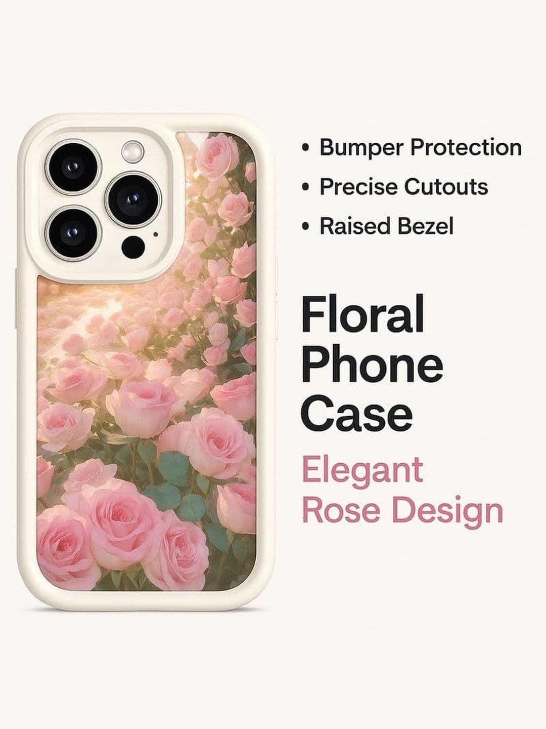 COVERLY Floral Printed iPhone 13 Pro Max Back Case Mobile Accessories thumbnail 4