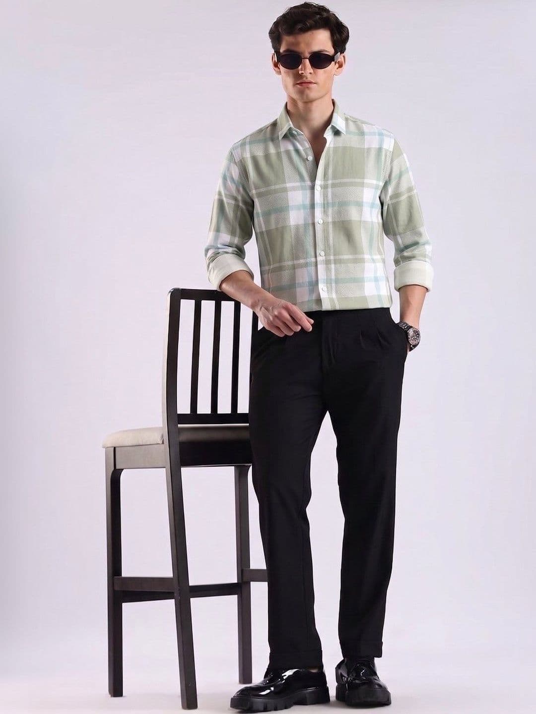 VELKYNOX Men Comfort Slim Fit Checked Casual Shirt thumbnail 3