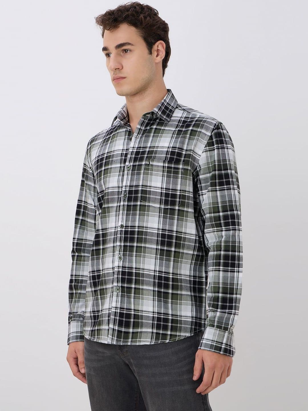 WERT Men Comfort Slim Fit Tartan Checks Checked Casual Shirt thumbnail 3