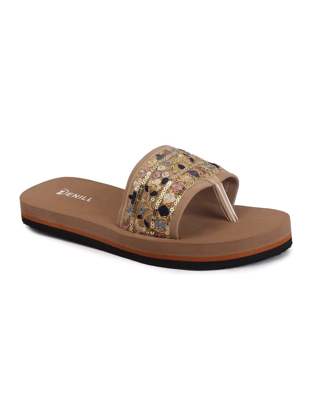 Denill Women Embellished Open Toe Flats thumbnail 2