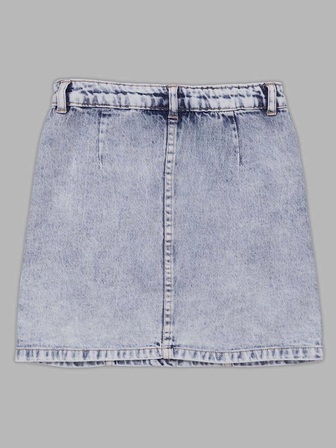 Pantaloons Junior Girls Cotton Washed Mini A-Line Skirt thumbnail 4
